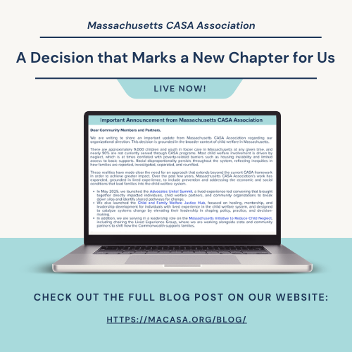 Important Announcement from Massachusetts CASA Association